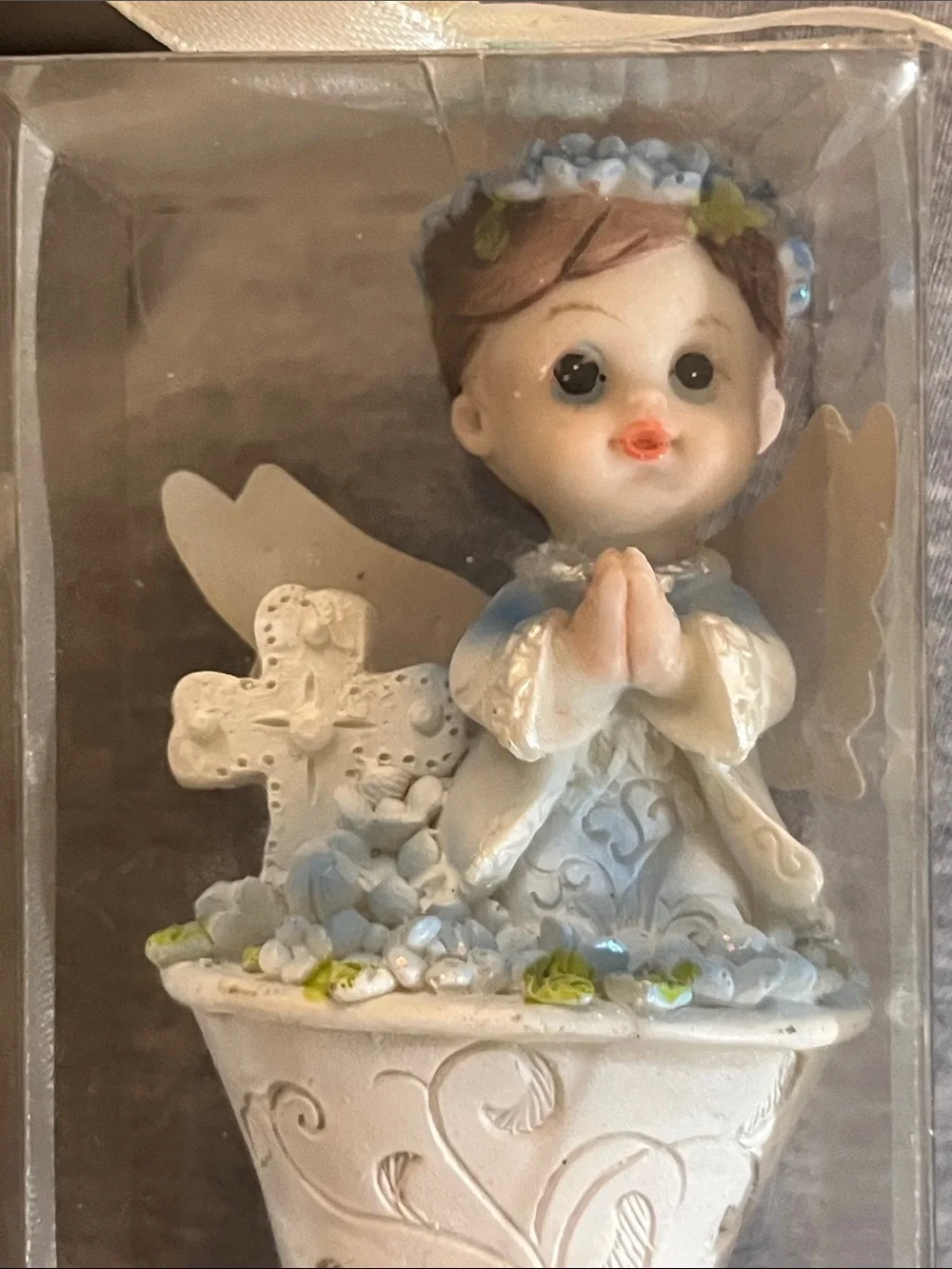 Boy Baptism, Christening, or Communion praying angel figurine. 170